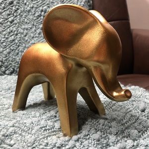Gold Elephant Statue